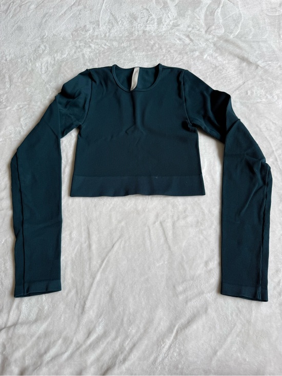 Babaton Tops - Babaton Teal Long-Sleeve Cropped Top